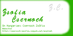 zsofia csernoch business card